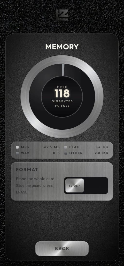 Memory screen